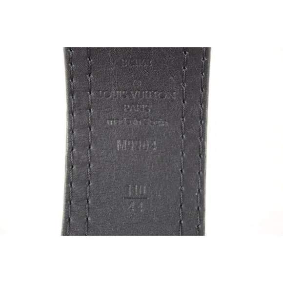 Louis Vuitton 49.5 Belt Blank M9904 110/44 Dark Brown Textured Leather Belt
